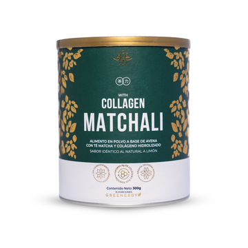 COLÁGENO HIDROLIZADO MATCHALI CON TÉ MATCHA, ESPIRULINA Y LIMÓN